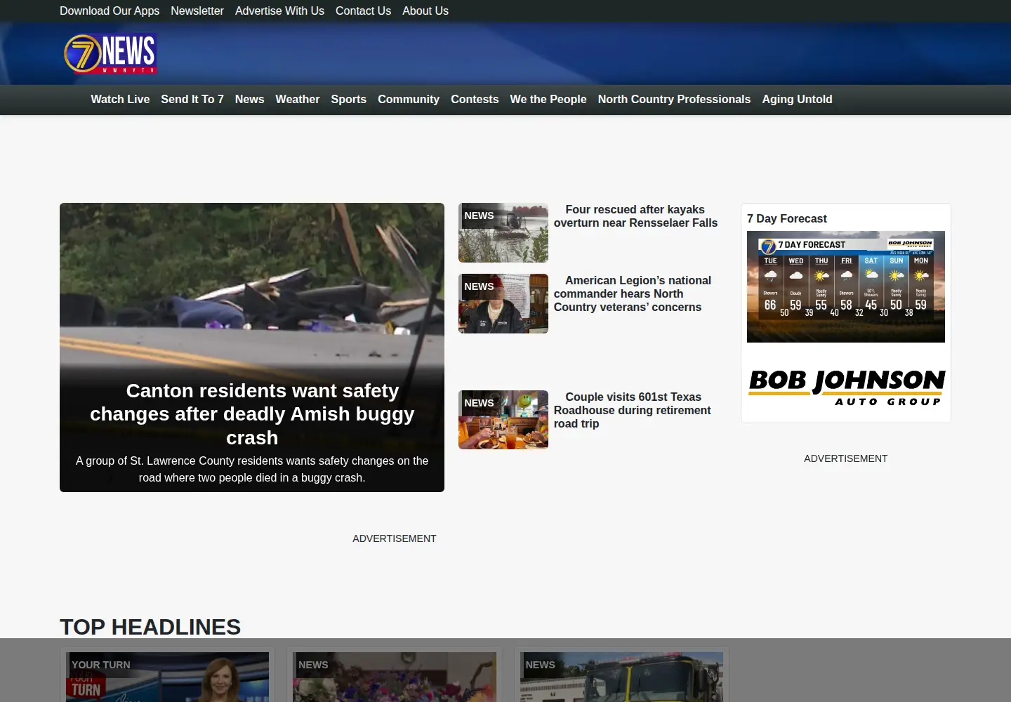 Screenshot of wwnytv.com