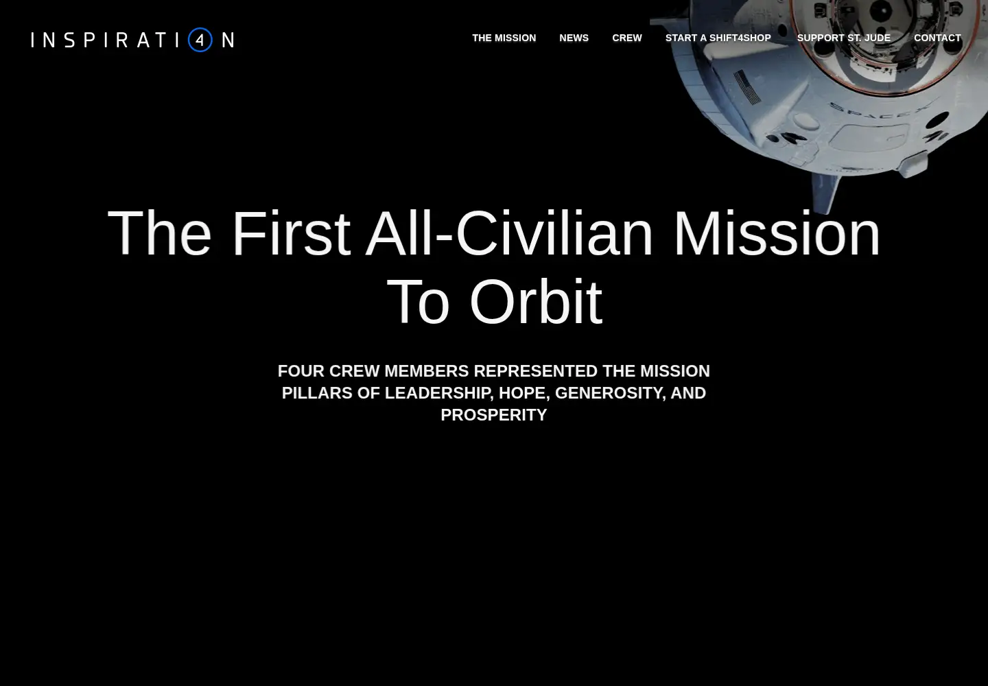 Screenshot of inspiration4.com