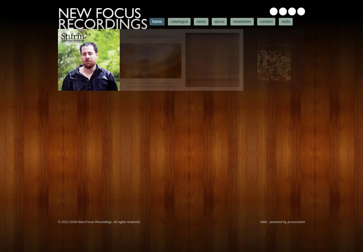 Captured homepage of newfocusrecordings.com in the current scan
