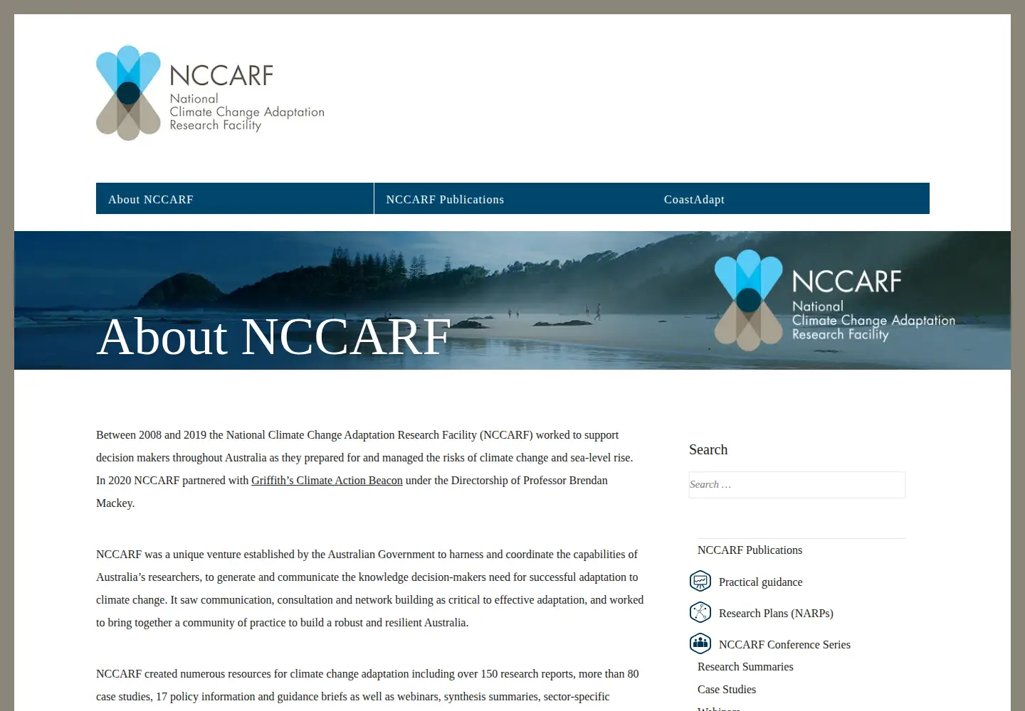 Screenshot of nccarf.edu.au