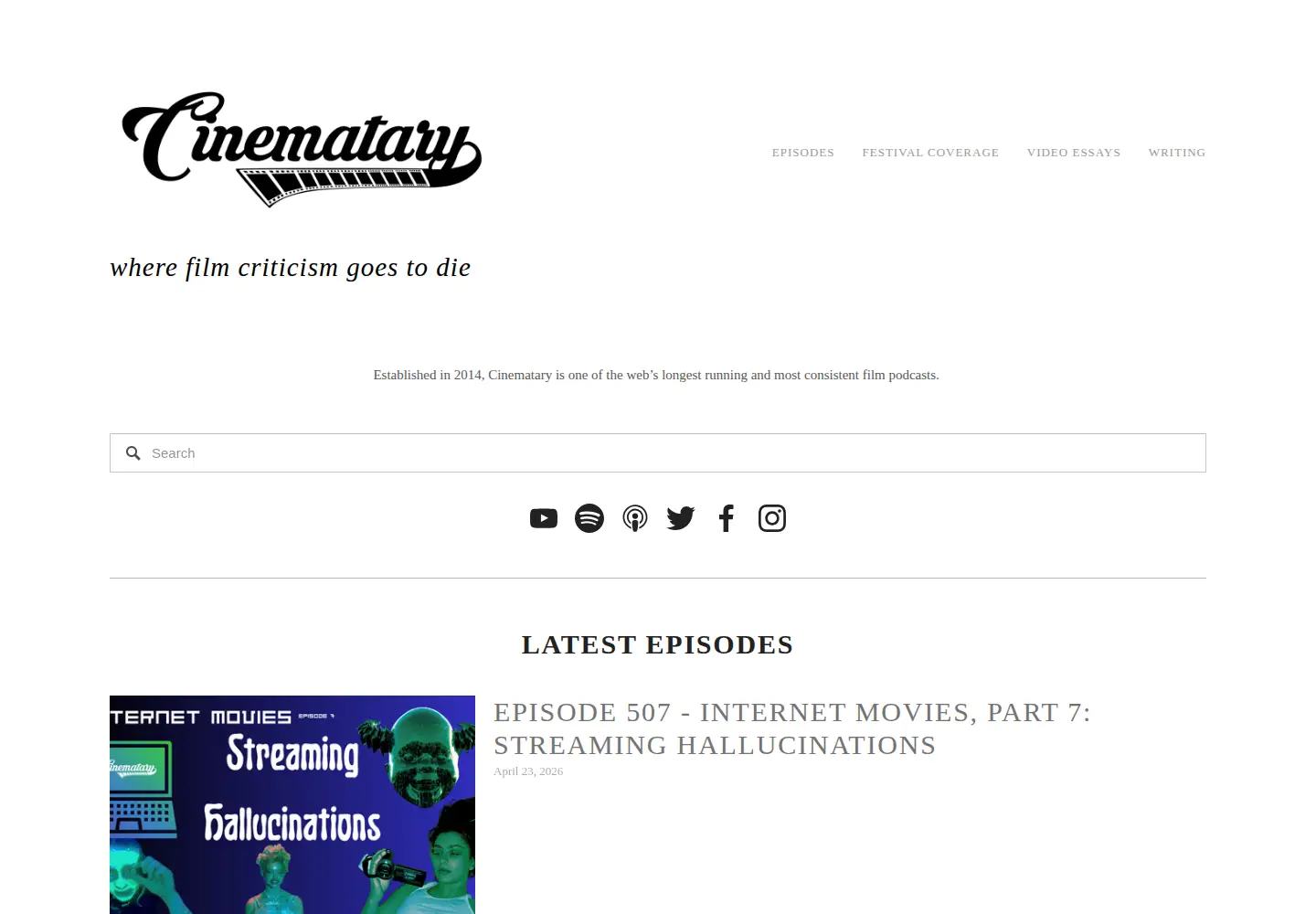 Screenshot of cinematary.com