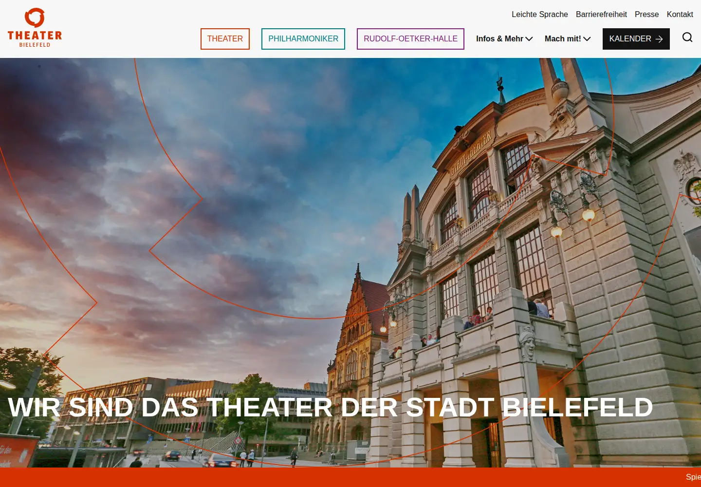 Screenshot of theater-bielefeld.de