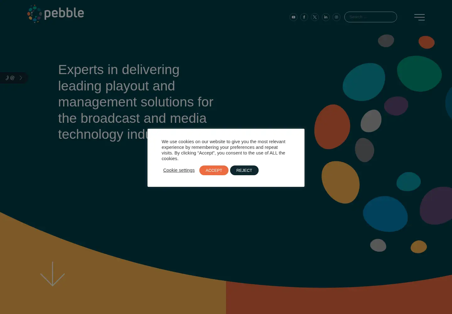 Screenshot of pebble.tv