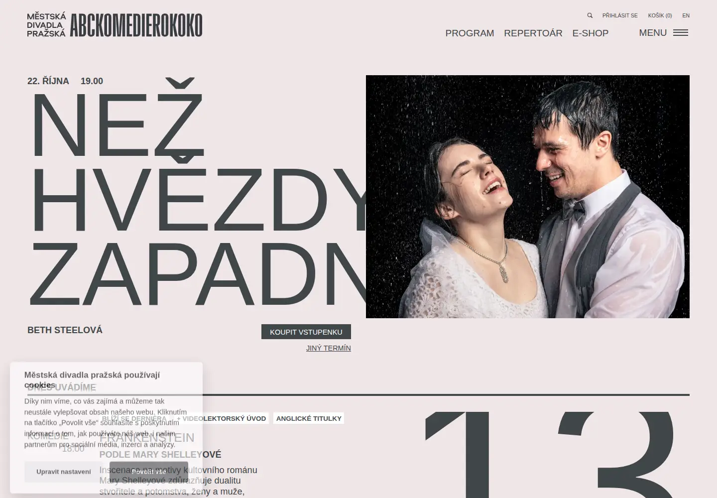 Captured homepage of mestskadivadlaprazska.cz in the current scan