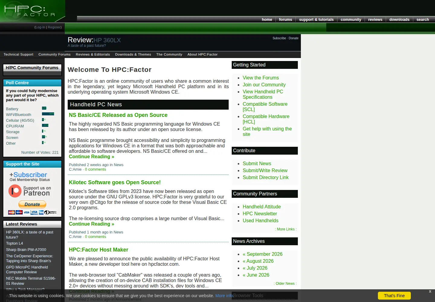 Screenshot of hpcfactor.com