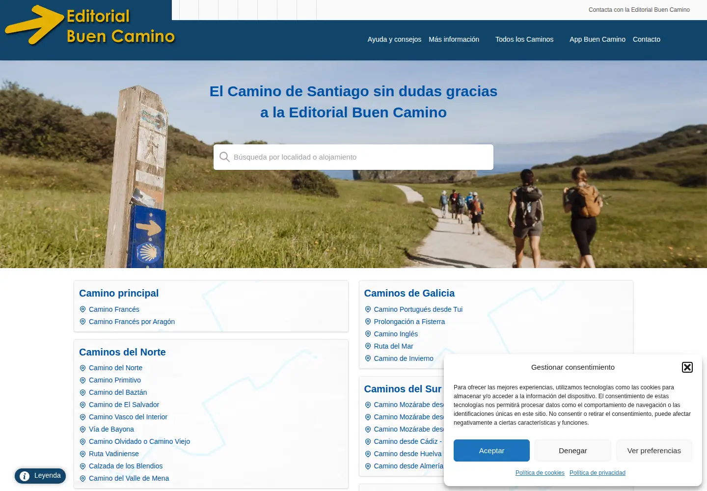 Captured homepage of editorialbuencamino.com in the current scan