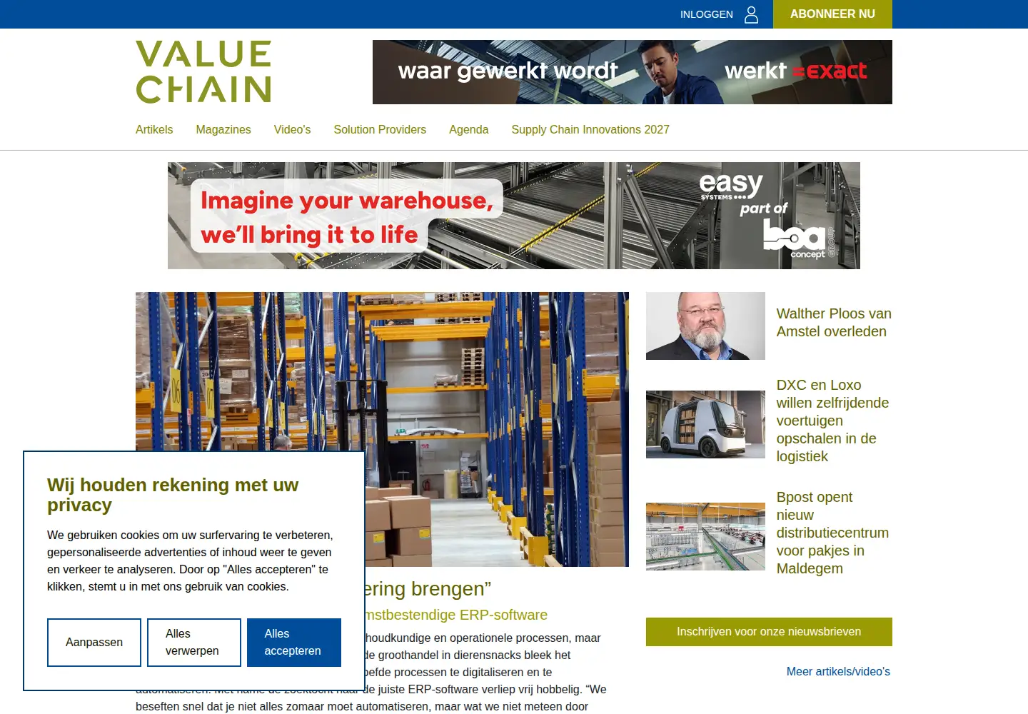 Screenshot of valuechain.be