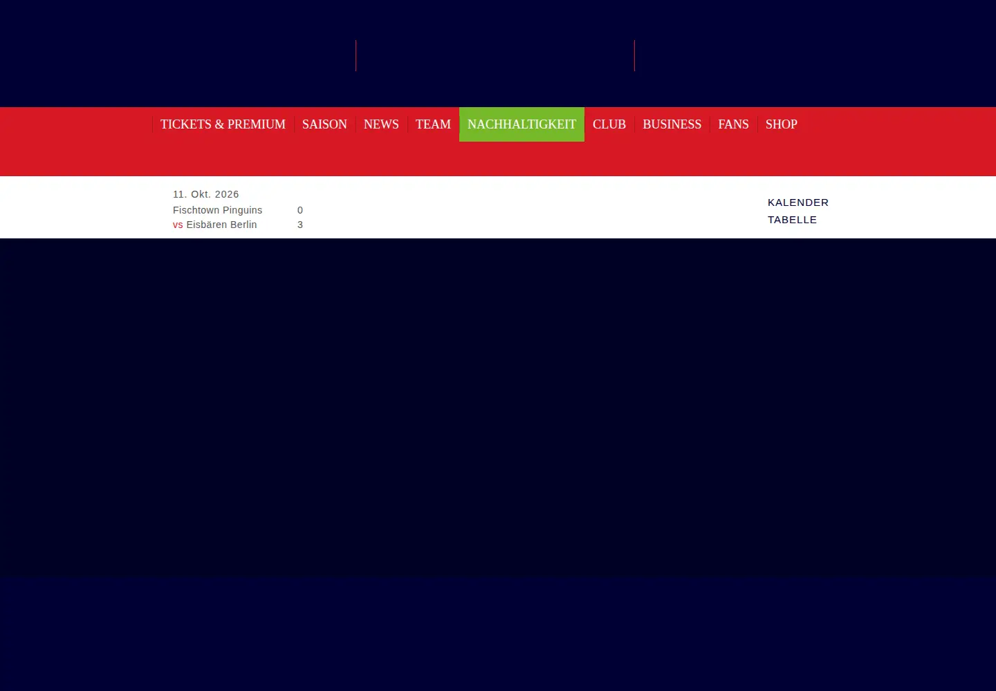 Captured homepage of eisbaeren.de in the current scan