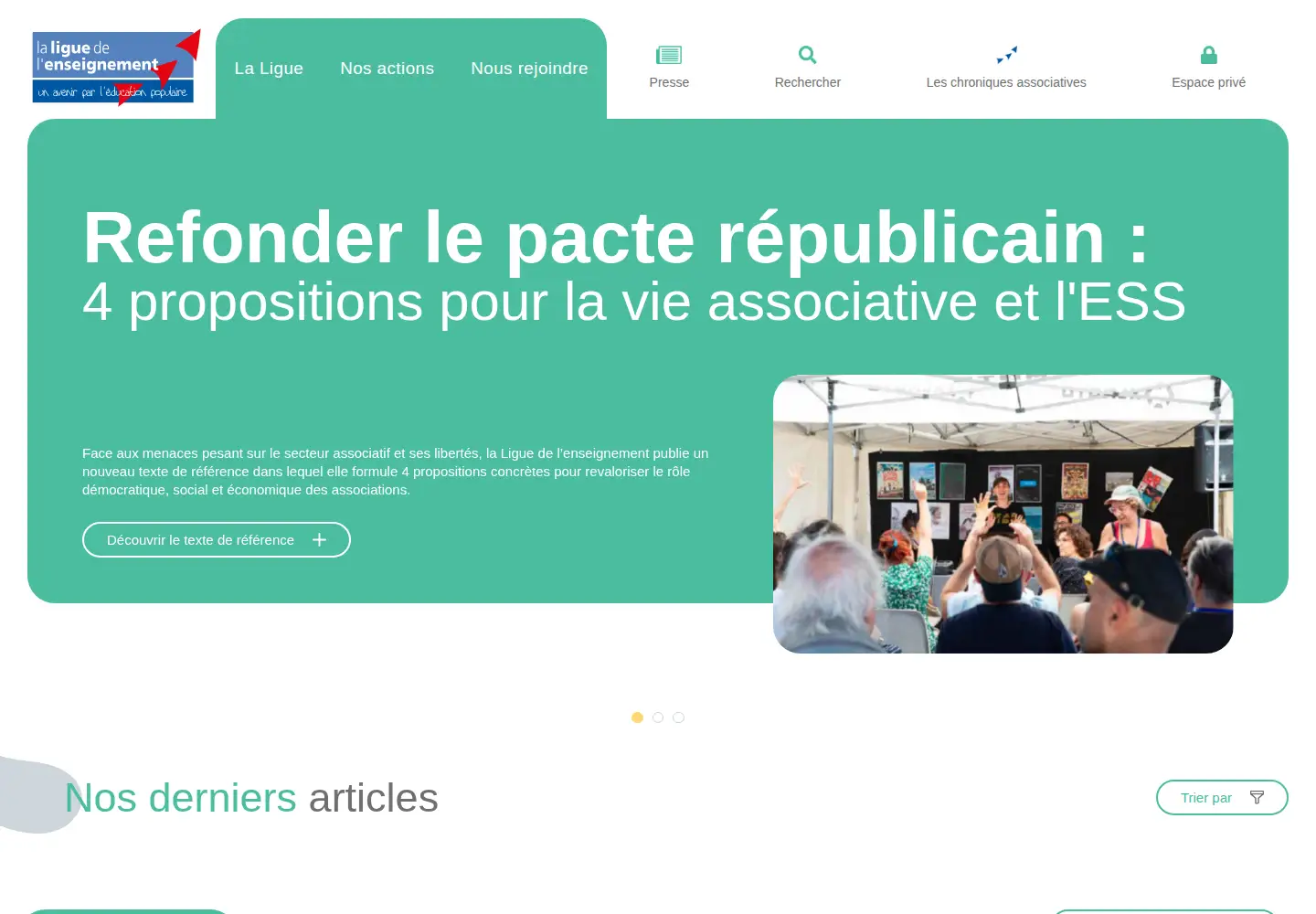 Screenshot of laligue.org