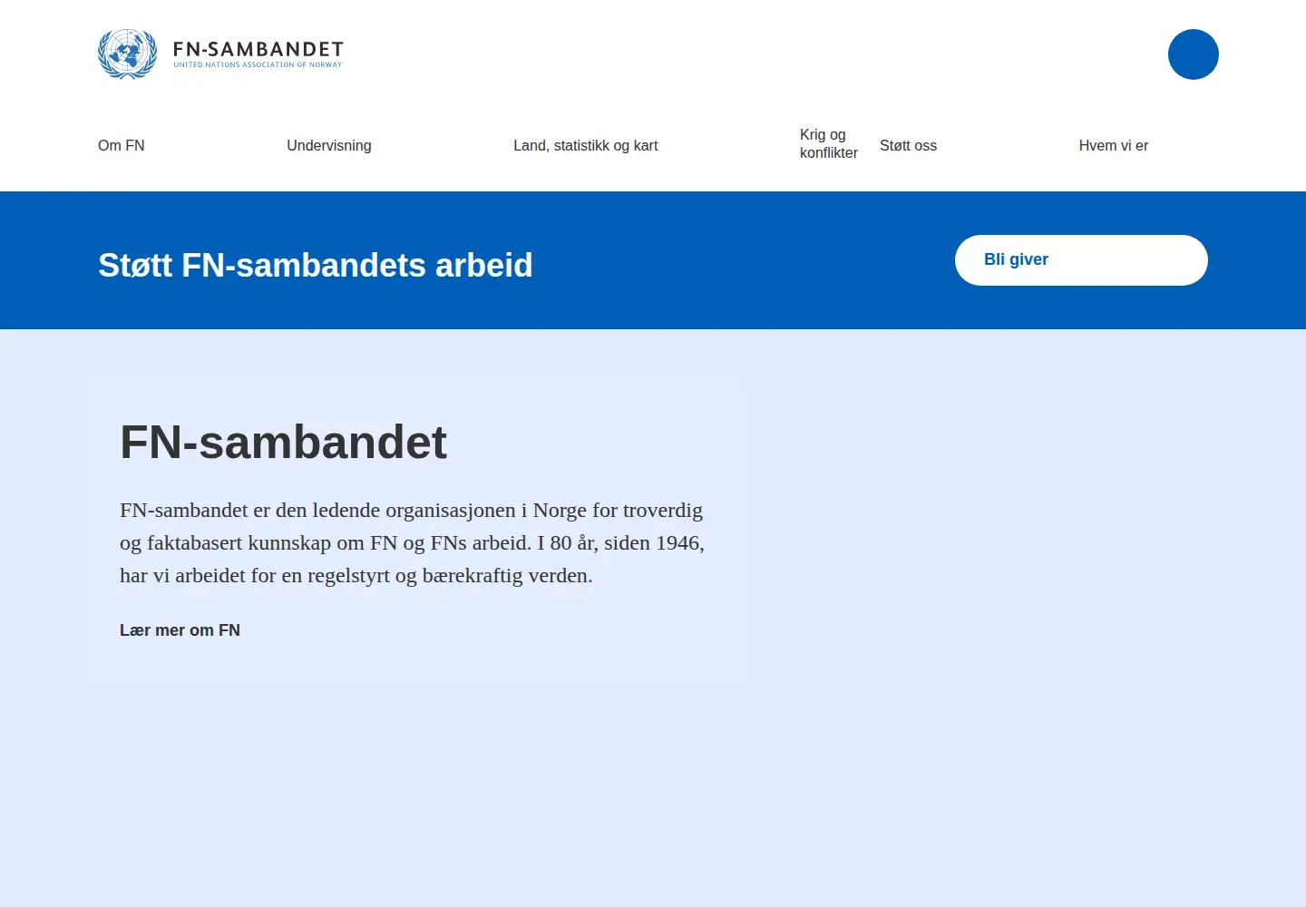 Captured homepage of fn.no in the current scan