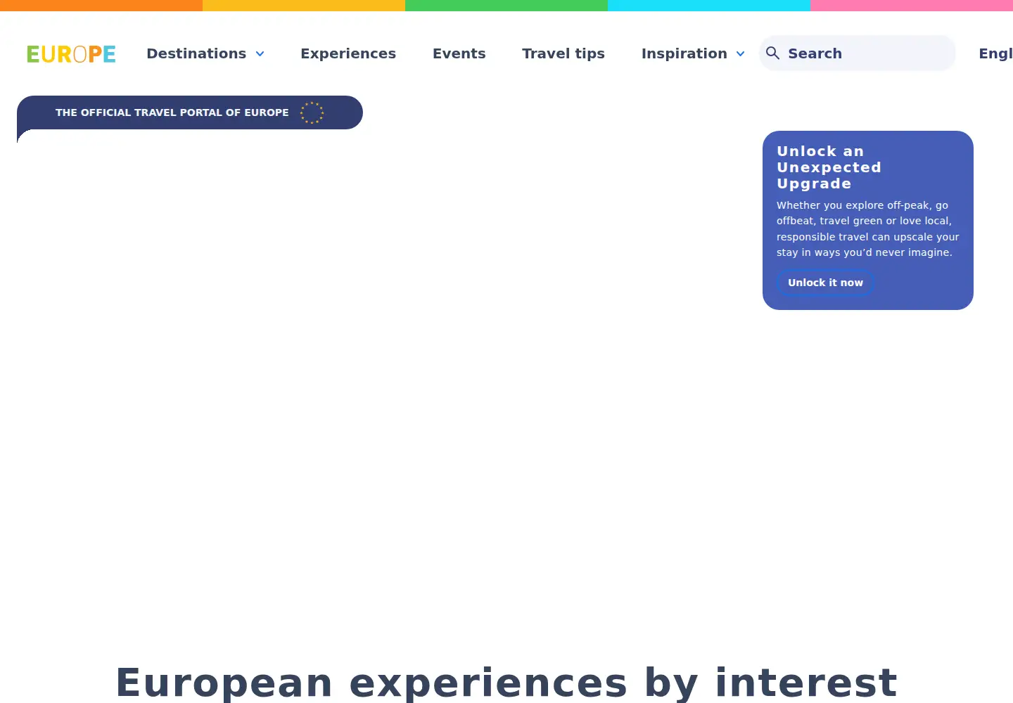 Screenshot of visiteurope.com
