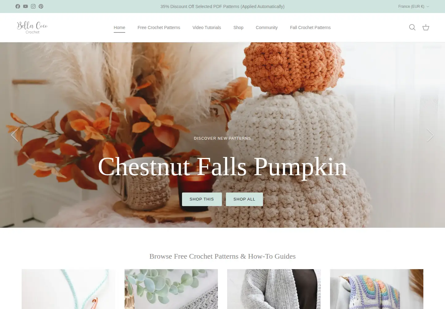 Screenshot of bellacococrochet.com