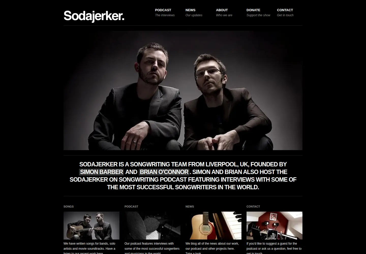 Captured homepage of sodajerker.com in the current scan