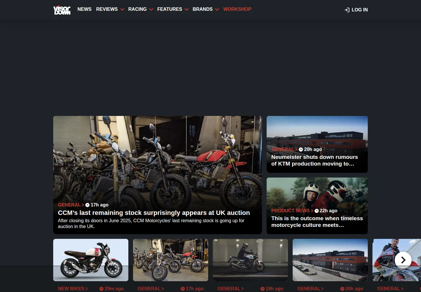 Screenshot of visordown.com