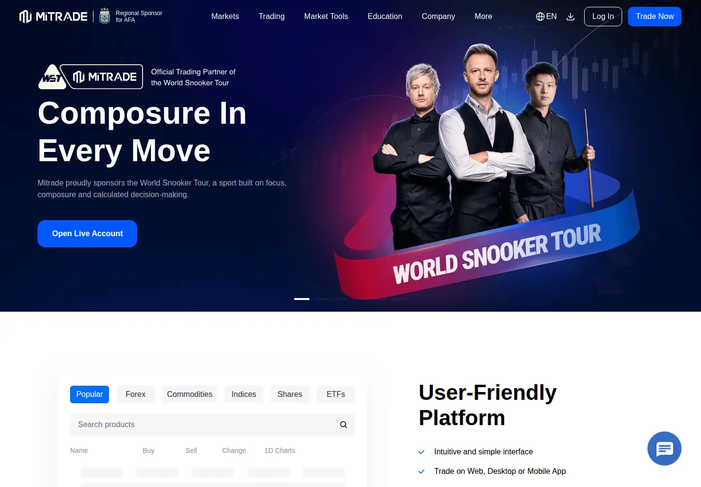 Screenshot of mitrade.com
