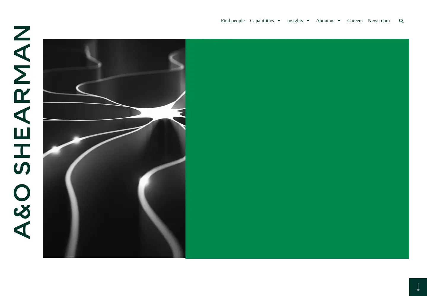 Captured homepage of shearman.com in the current scan