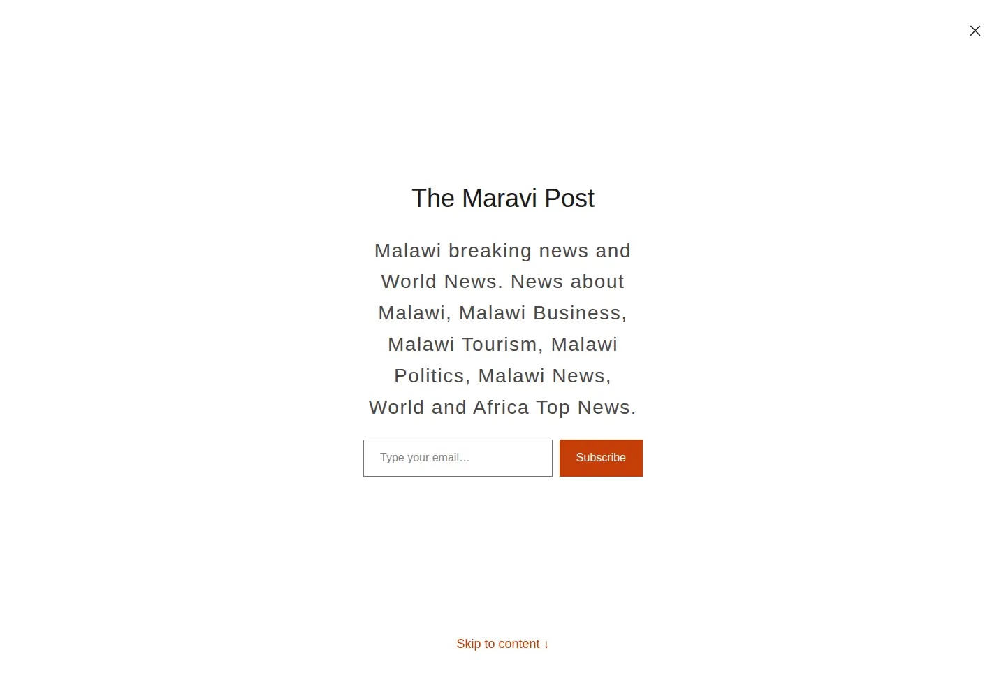Captured homepage of maravipost.com in the current scan