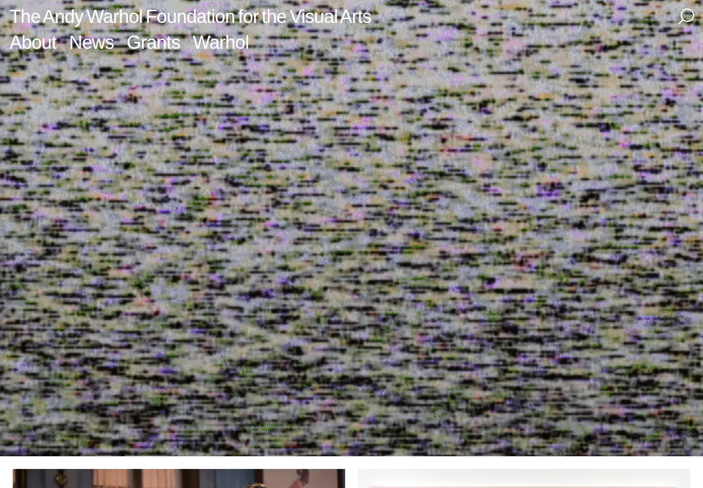 Screenshot of warholfoundation.org
