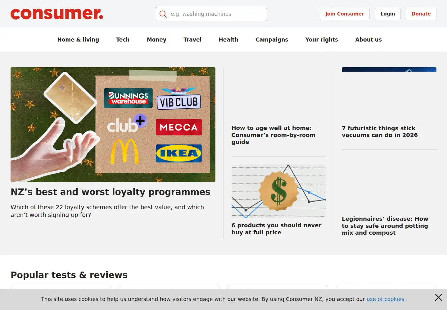 Screenshot of consumer.org.nz