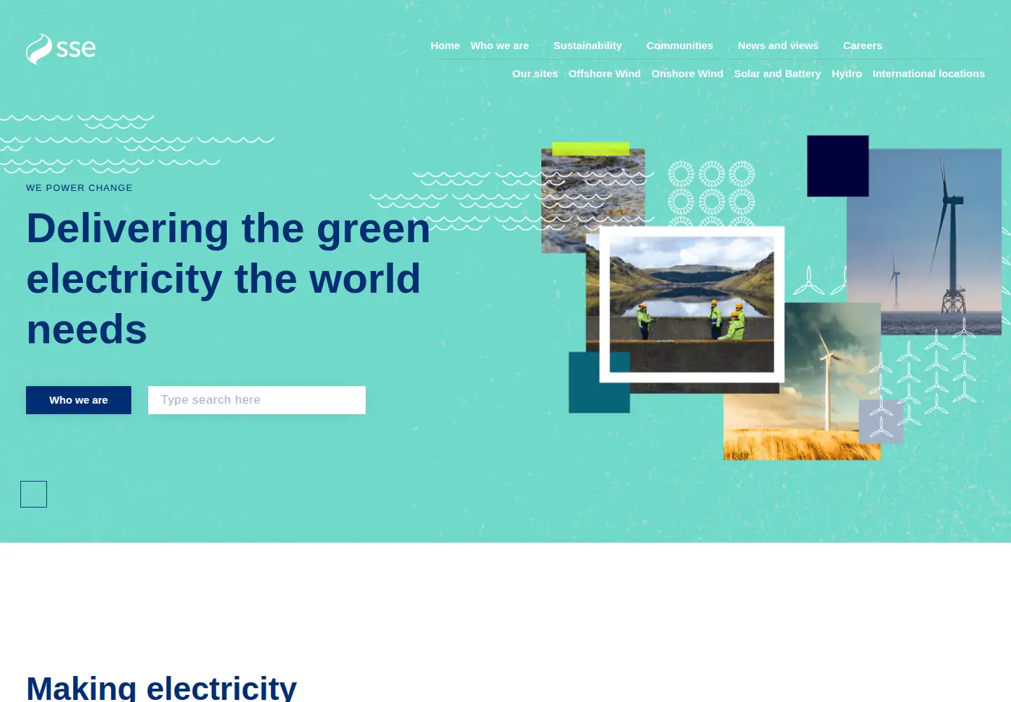 Screenshot of sserenewables.com