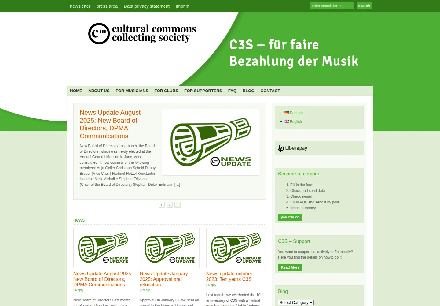 Screenshot of c3s.cc