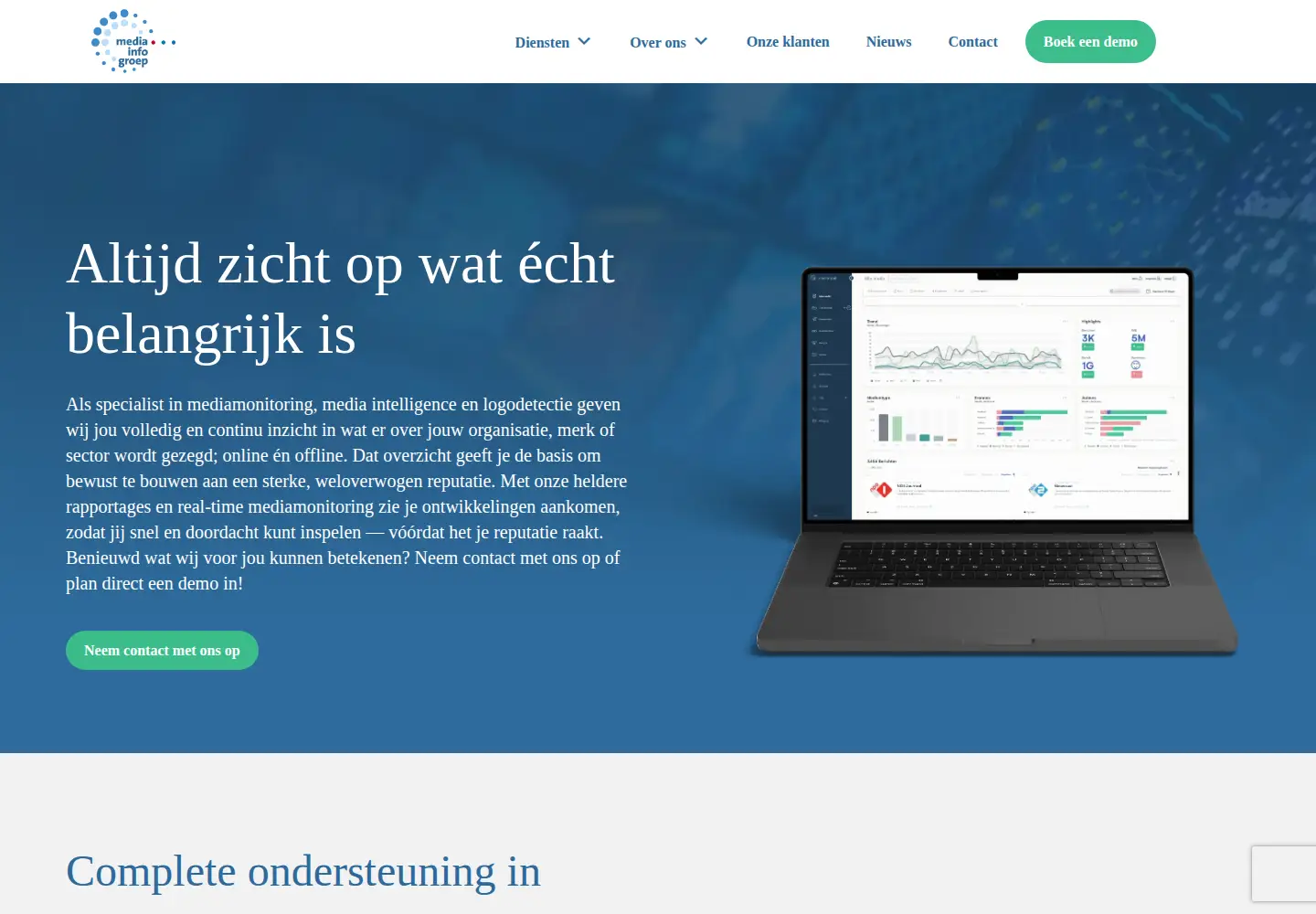 Captured homepage of mediainfogroep.nl in the current scan