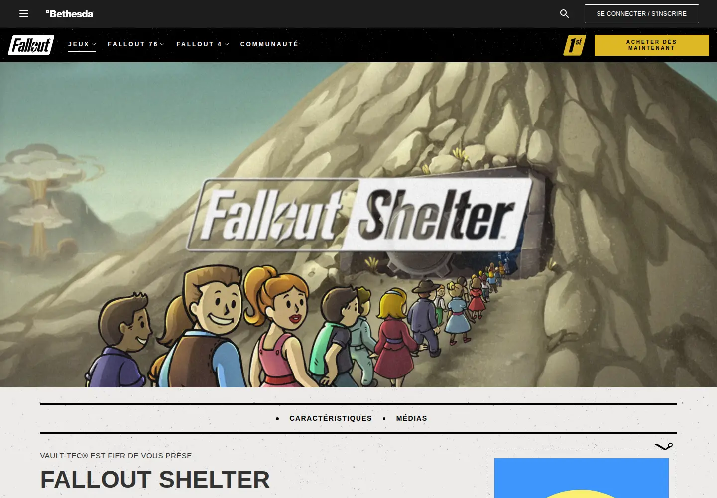 Captured homepage of falloutshelter.com in the current scan