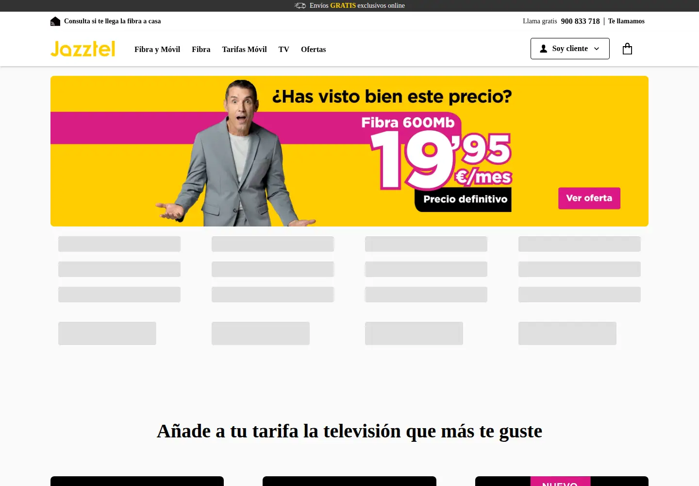Screenshot of jazztel.com