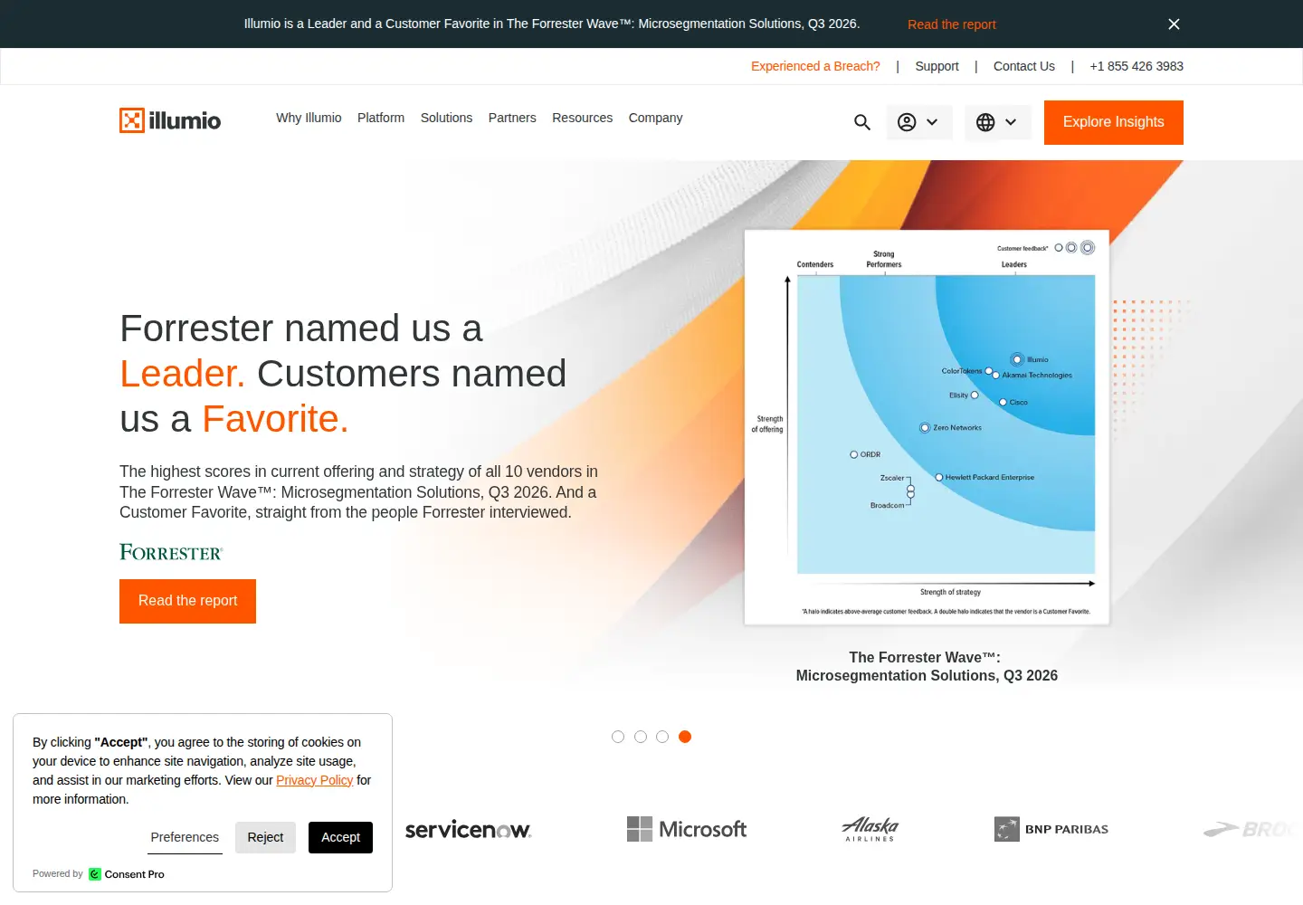 Screenshot of illumio.com