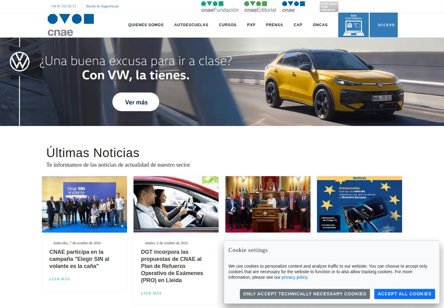 Screenshot of cnae.com