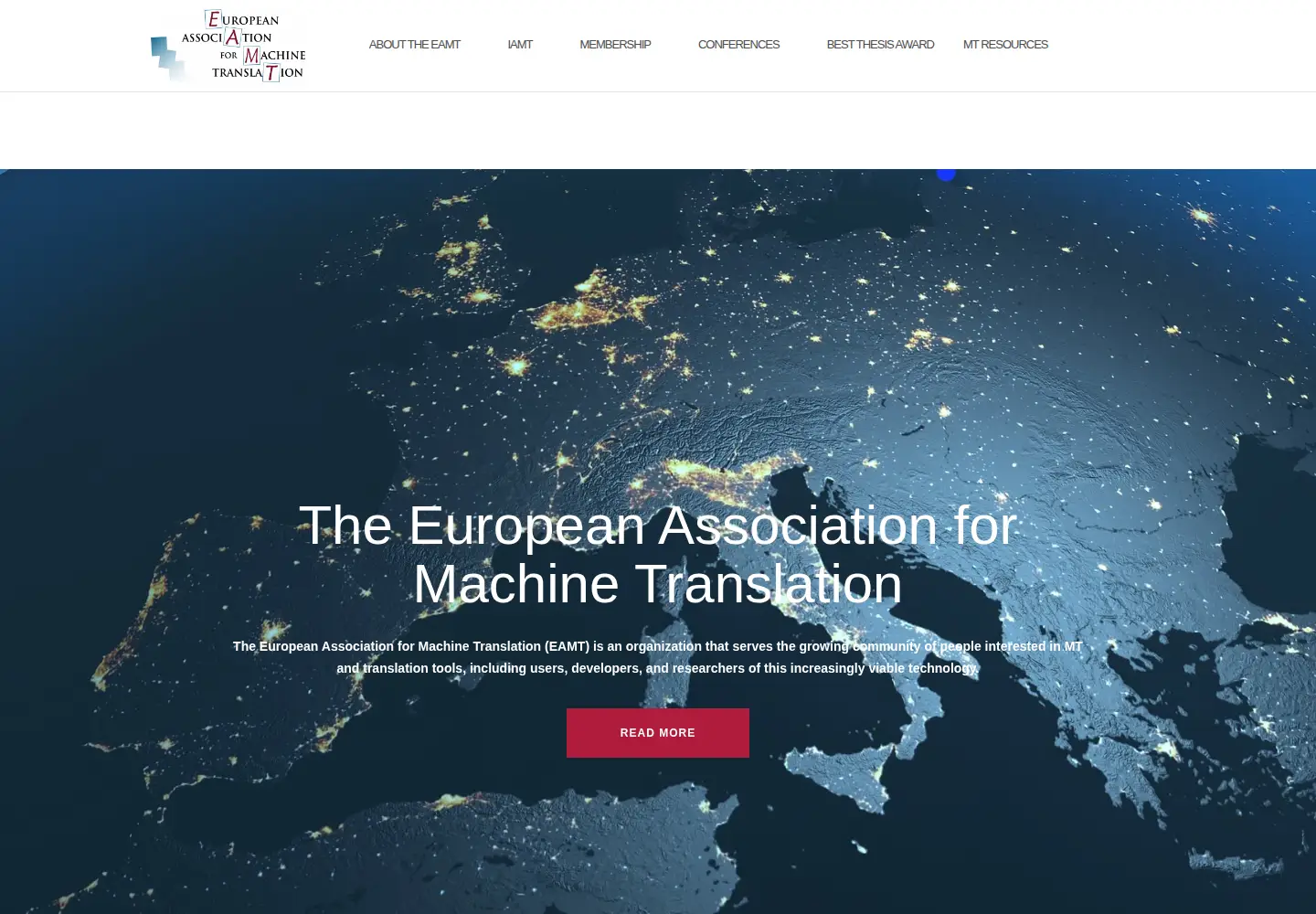 Screenshot of eamt.org
