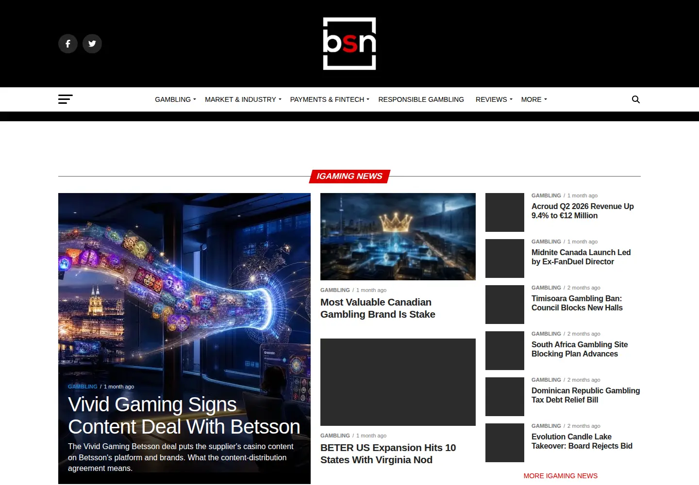 Screenshot of brightsideofnews.com
