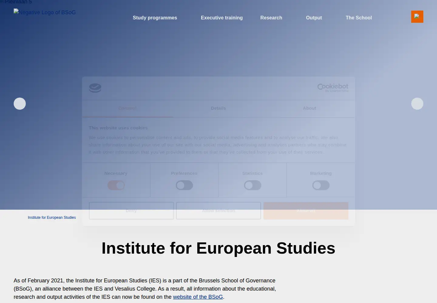 Screenshot of ies.be