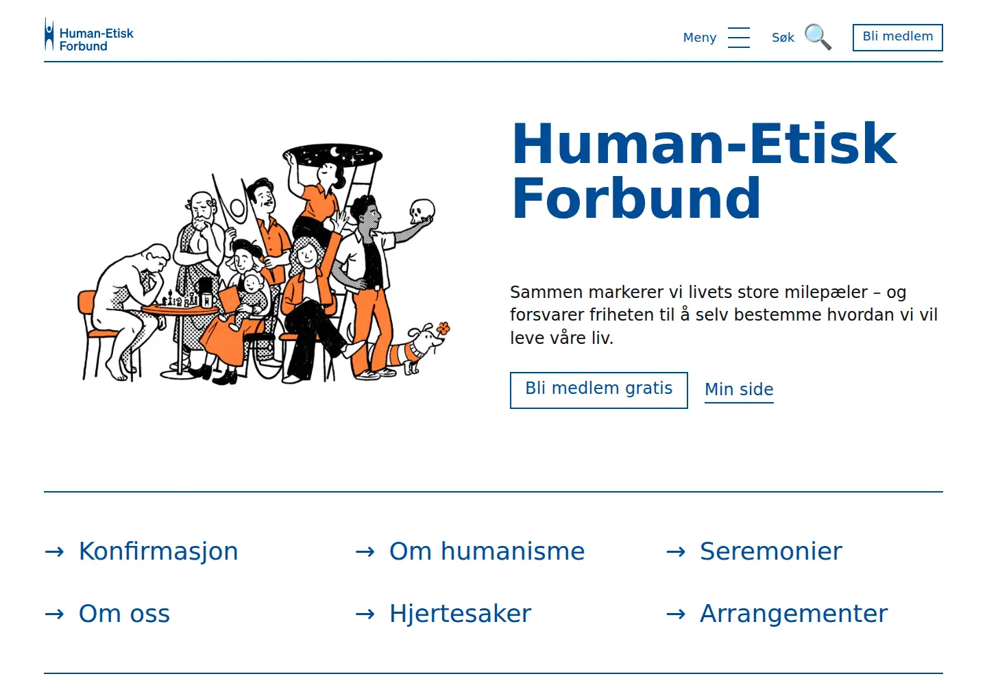 Screenshot of human.no