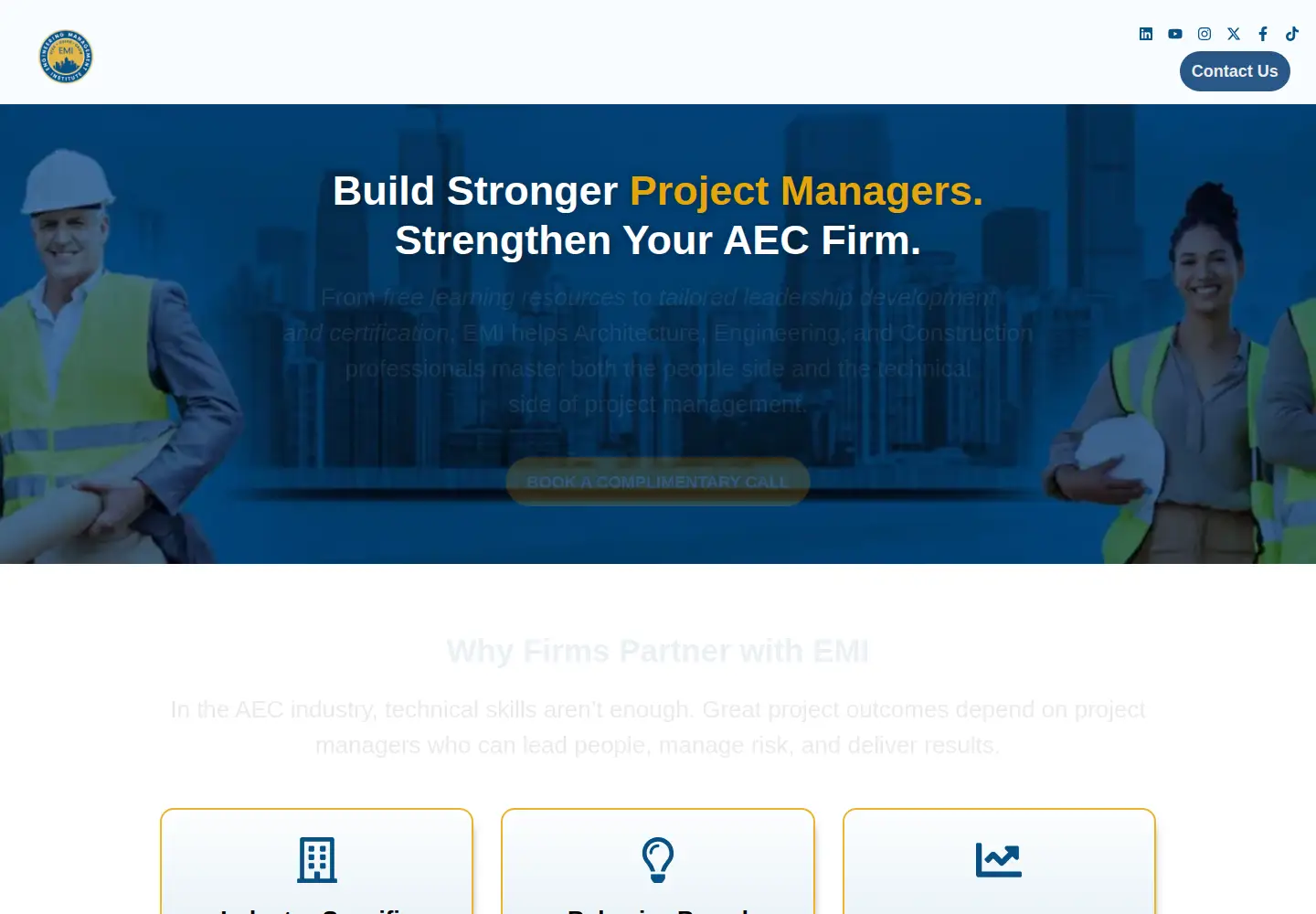 Screenshot of engineeringmanagementinstitute.org