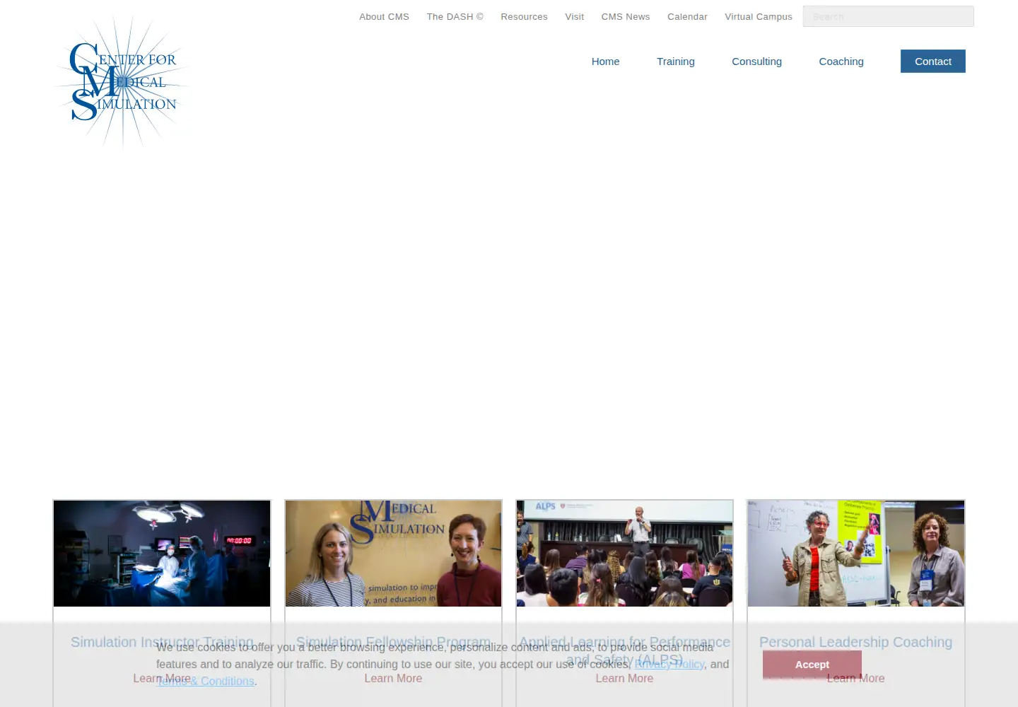 Screenshot of harvardmedsim.org