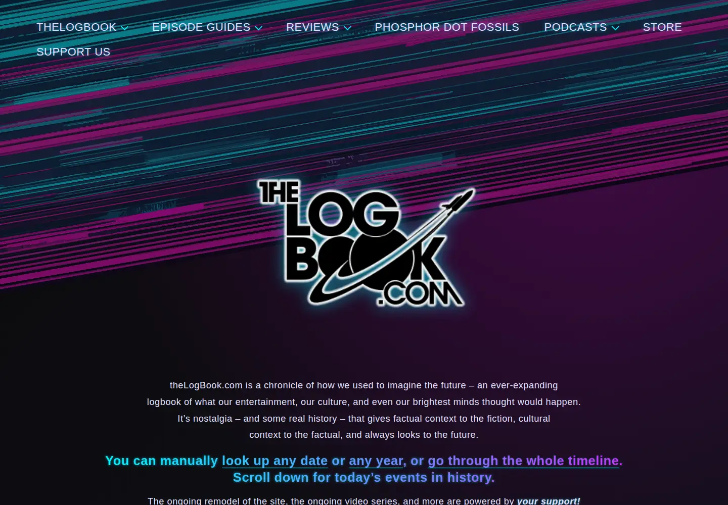 Screenshot of thelogbook.com