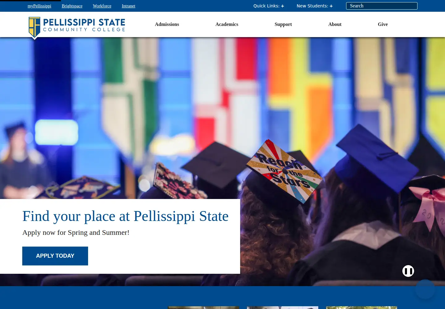 Screenshot of pstcc.edu