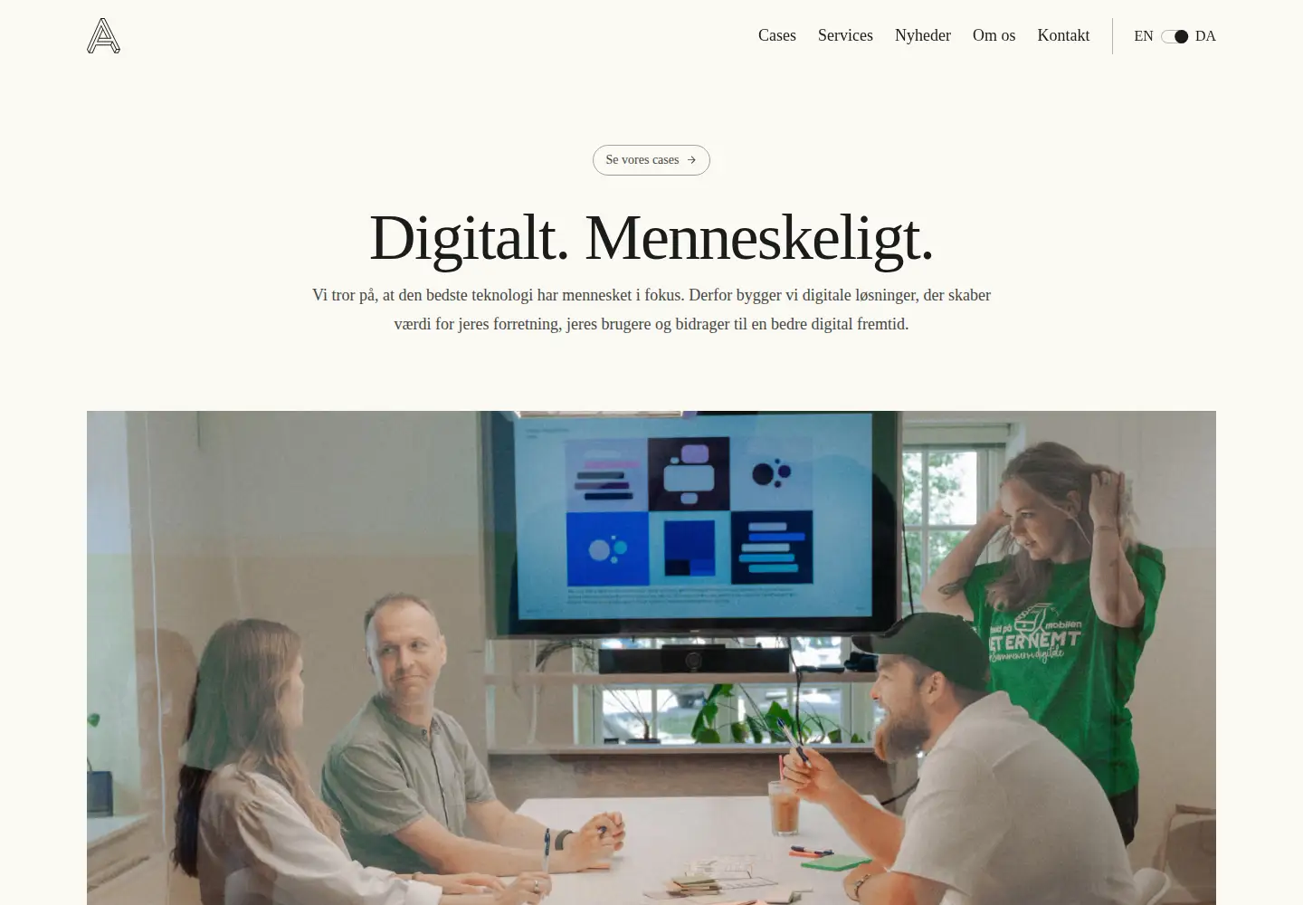 Captured homepage of adapt.dk in the current scan