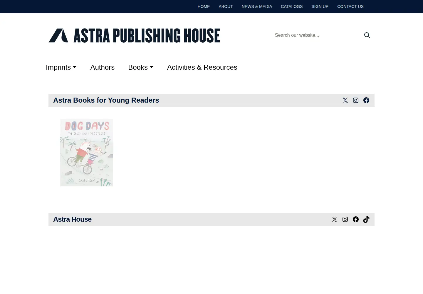 Screenshot of astrapublishinghouse.com