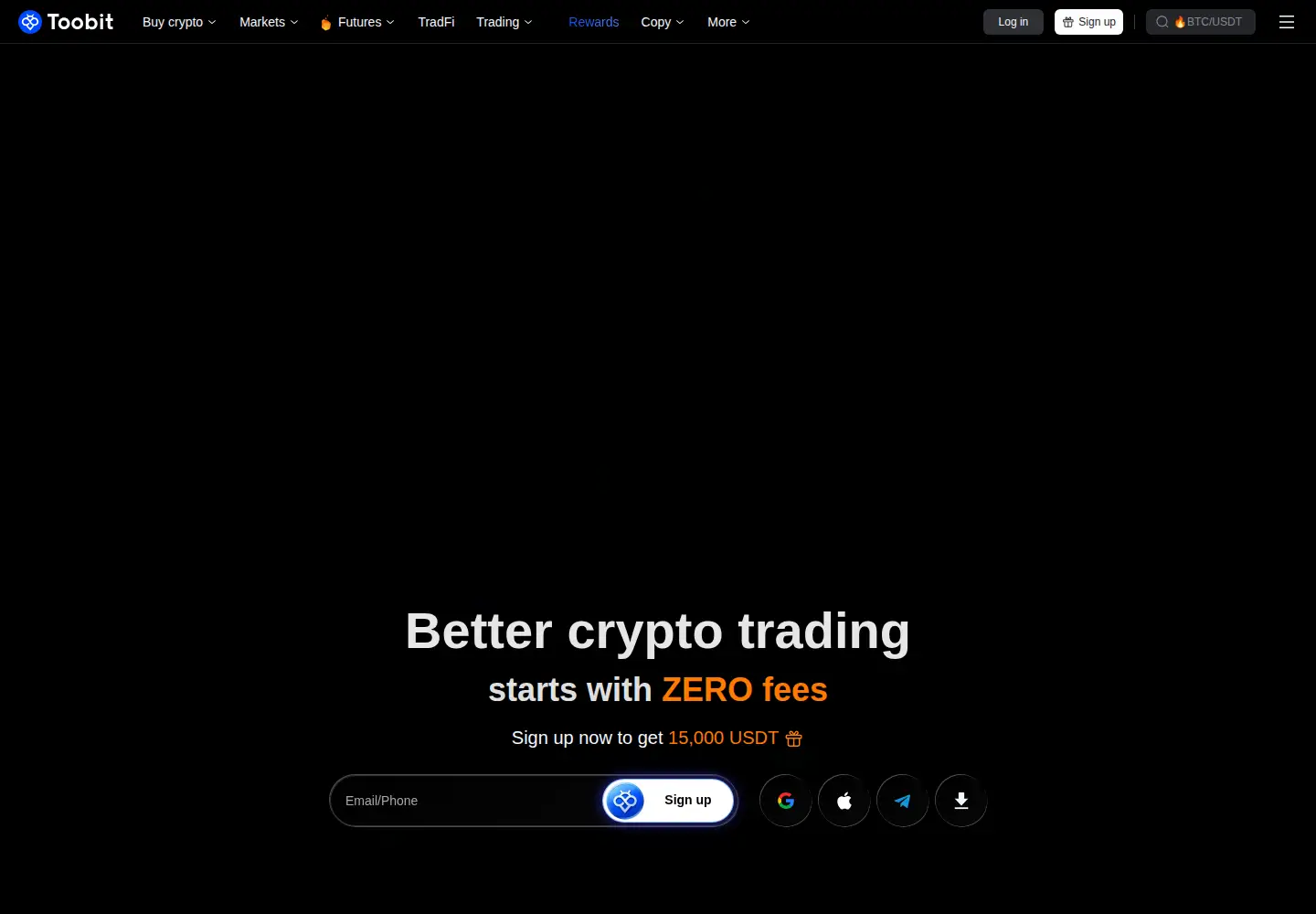 Screenshot of toobit.com