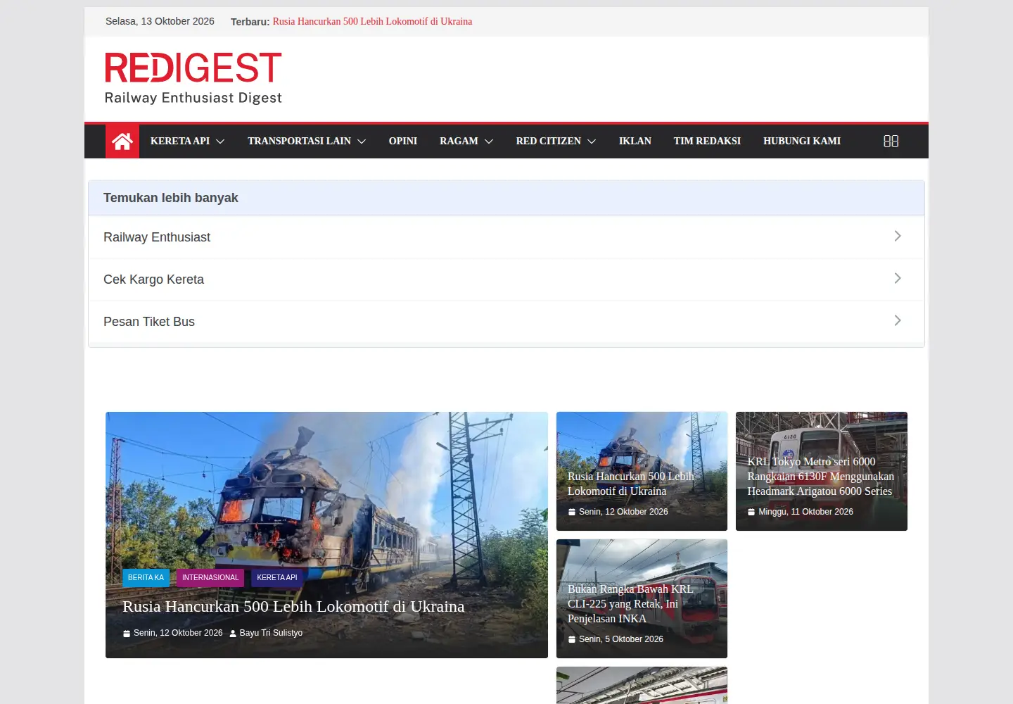 Captured homepage of redigest.web.id in the current scan