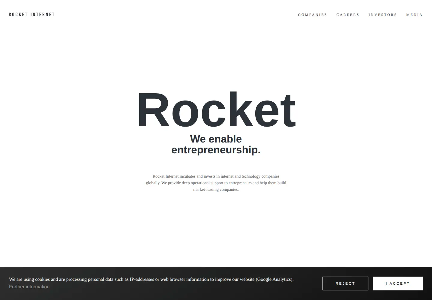 Screenshot of rocket-internet.com