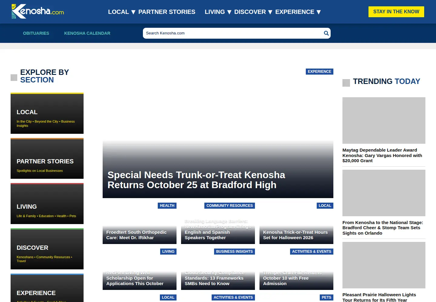 Screenshot of kenosha.com