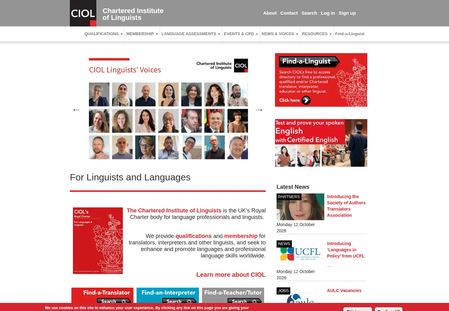 Screenshot of ciol.org.uk