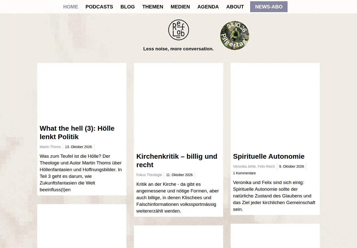 Captured homepage of reflab.ch in the current scan