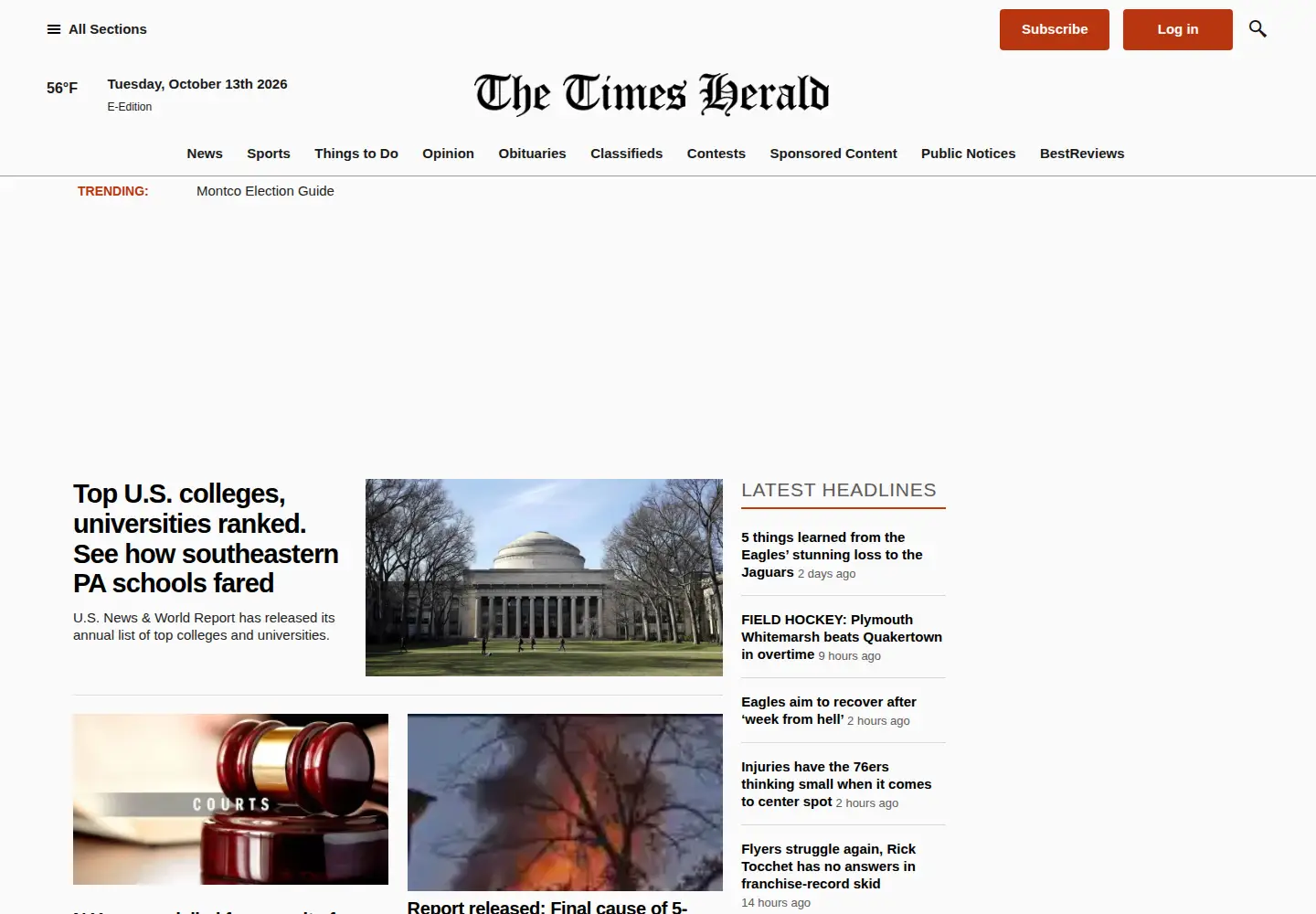 Screenshot of timesherald.com