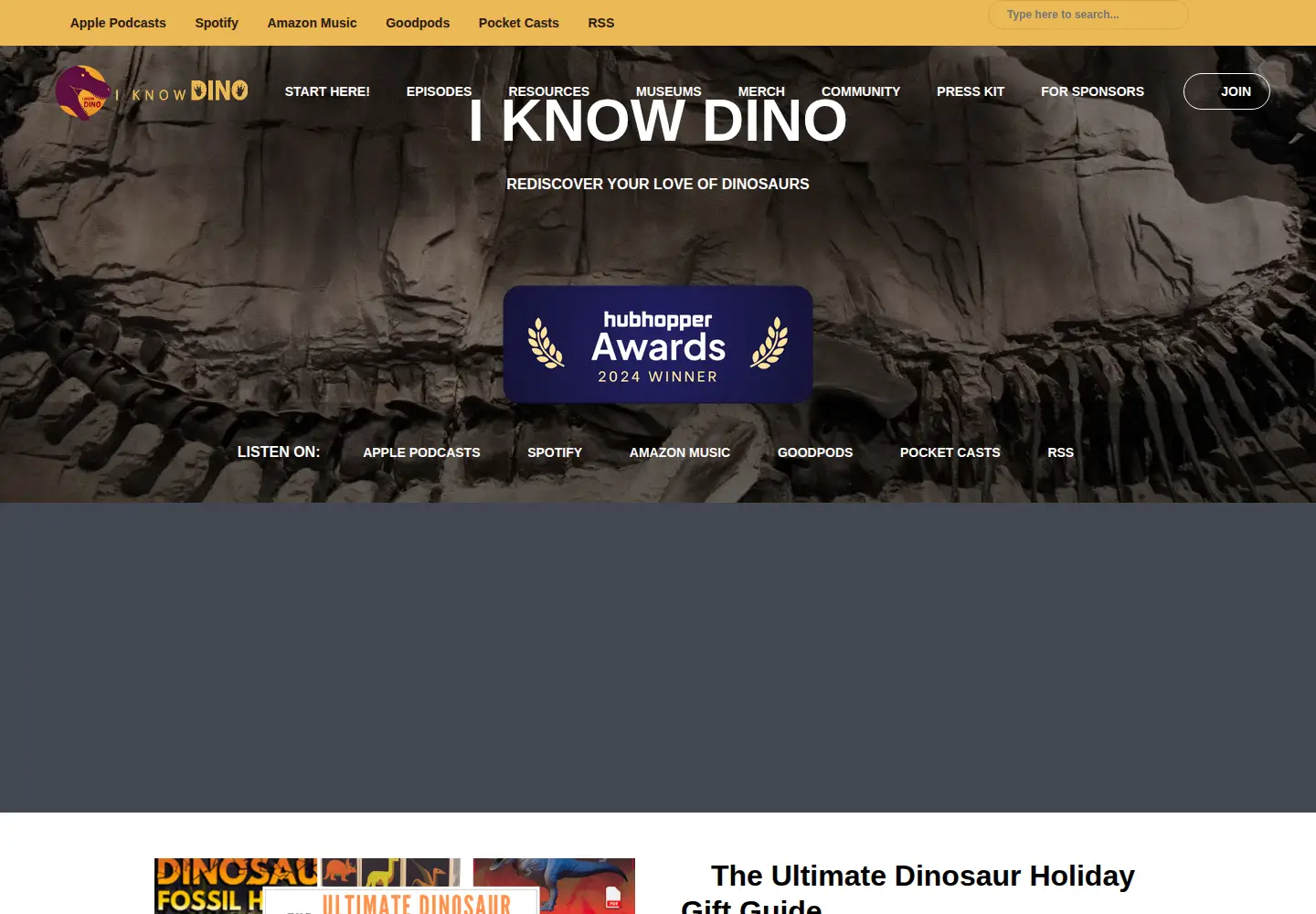Screenshot of iknowdino.com