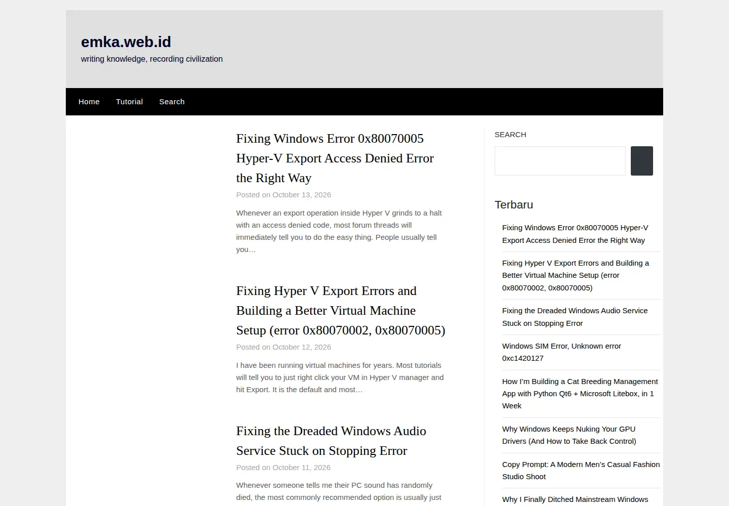 Screenshot of emka.web.id