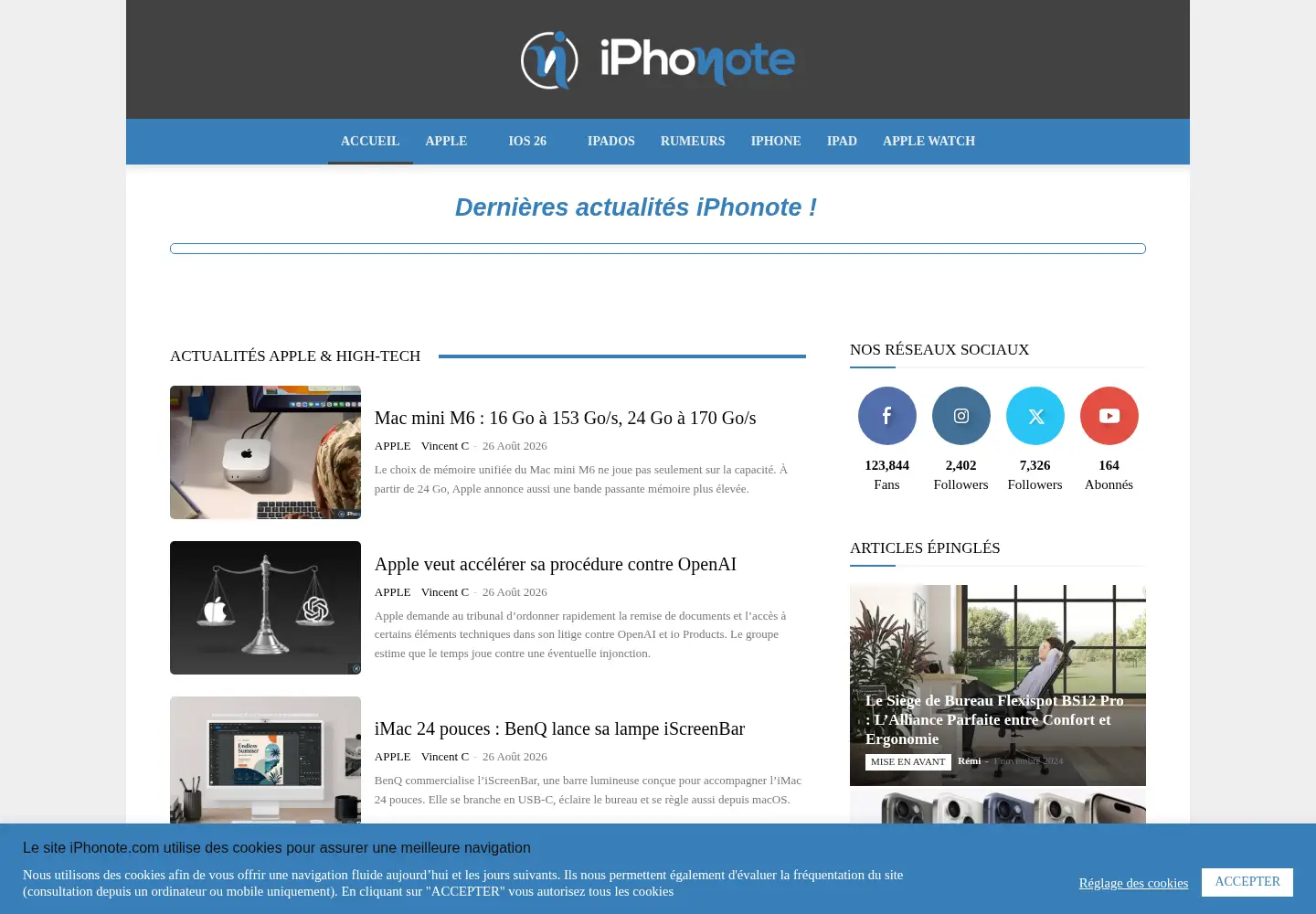 Captured homepage of iphonote.com in the current scan